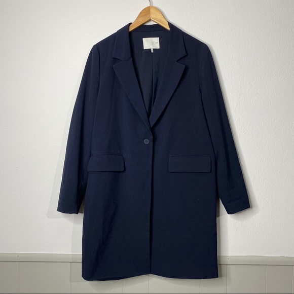 OAK + FORT Jackets & Blazers - Oak + Fort Navy Blue Oversized Blazer Jacket sz M medium